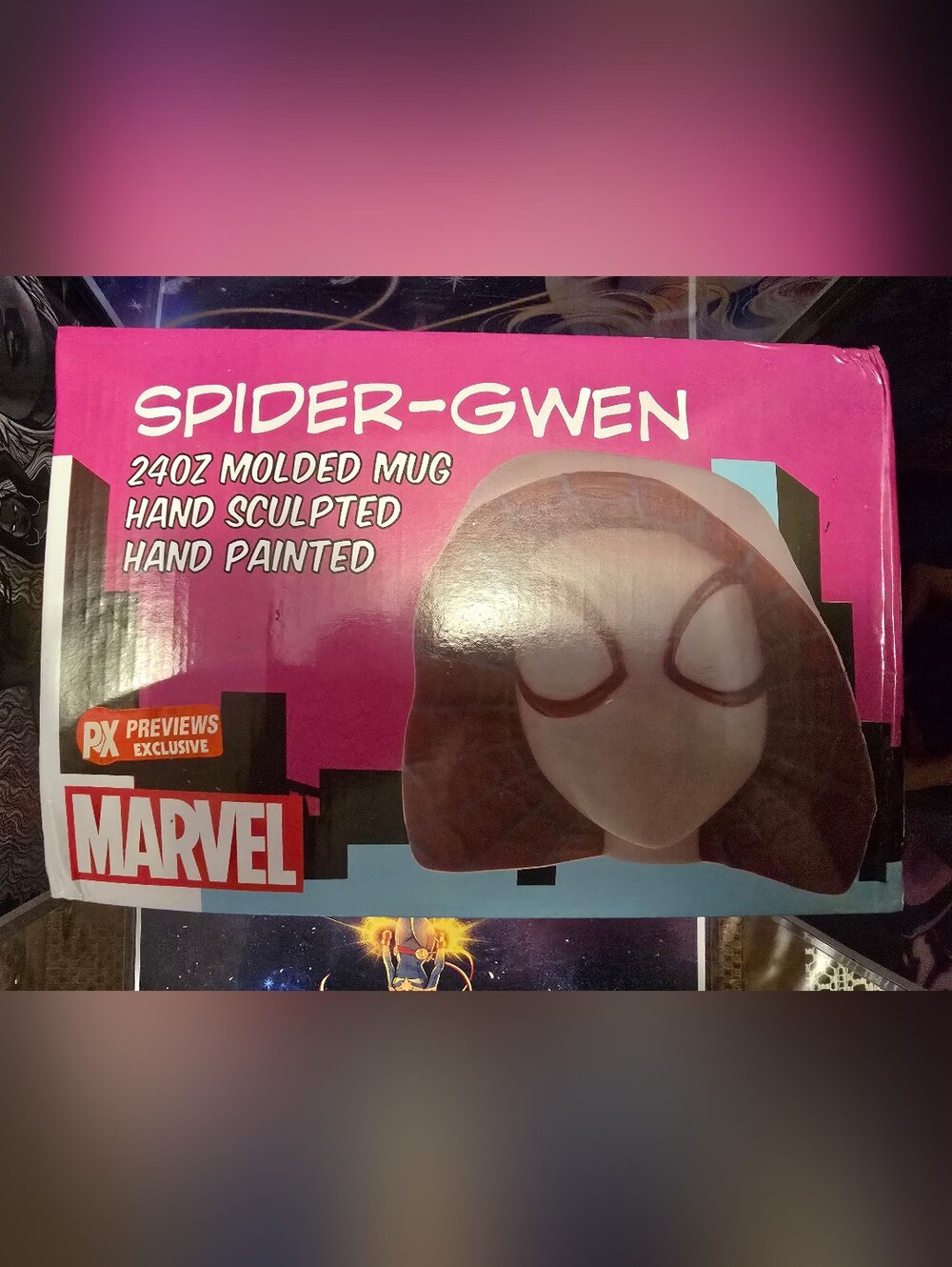 Spider-Gwen Sculpted Mug 24 Oz Marvel *Damaged Box* New